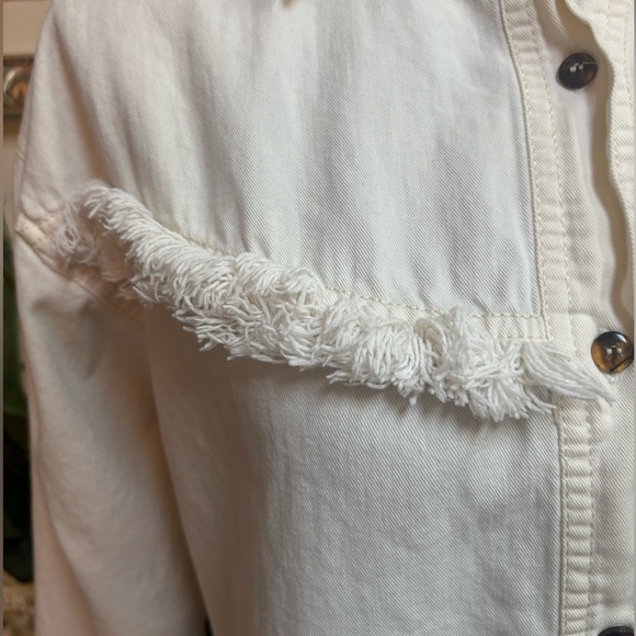 MICHAEL JACKSON GRAPHIC PRINT VINTAGE FRINGE KING OF POP SHIRT/ SHACKET SZ M - Picture 5 of 7